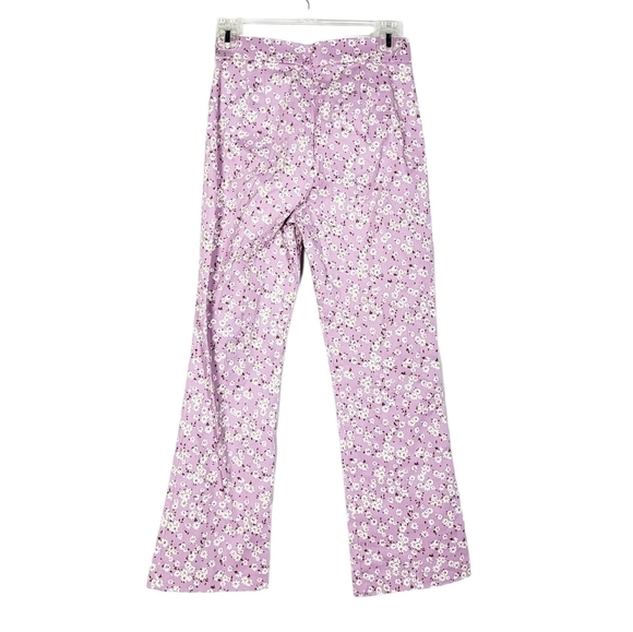 ZARA Floral Printed Mini Flare Pants barbiecore NWT - Picture 3 of 7